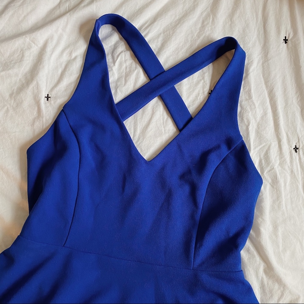 Lulu’s Blue Strappy Skater Dress - Basically New!
